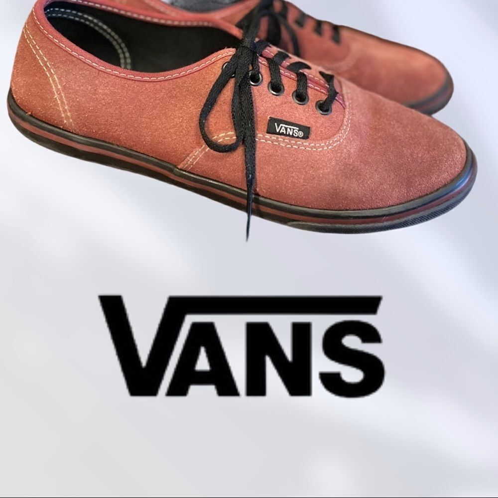 Vans Burgundy Suede Tie Sneakers 7